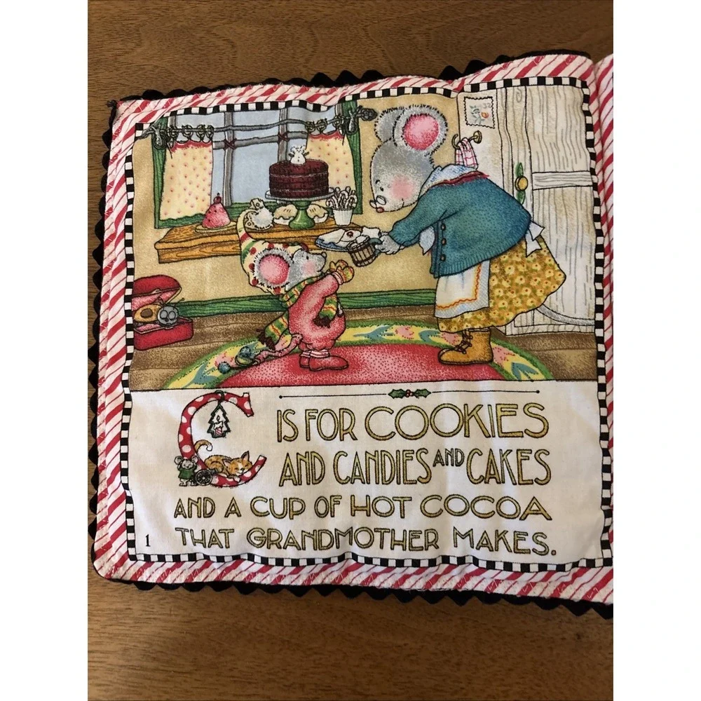 Mary Engelbreit A Merry Little‎ Christmas Soft Book Panel Cut Sew Vintage